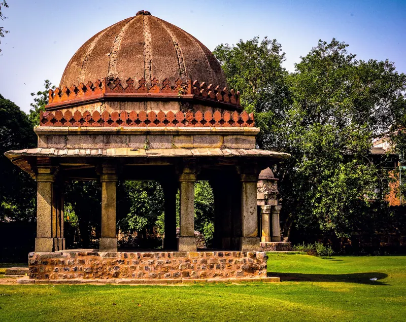 A domed pavilion in the Hauz Khas complex, South Delhi